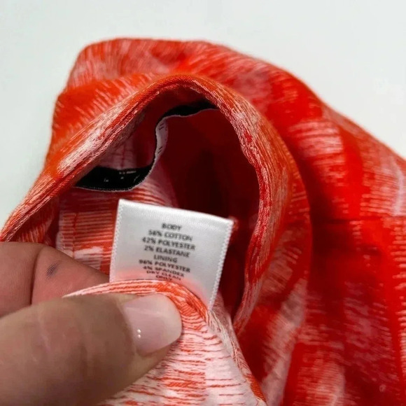 Hunter Bell Pants Orange Red White Paint Brush Ankle Cropped Slacks Size 4 - Picture 6 of 12